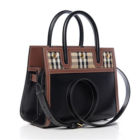 burberry two handle title bag|Burberry Small Vintage Check Two Handle Title Bag.